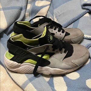 Nike Kids' Black, Gray, and Green Sneakers